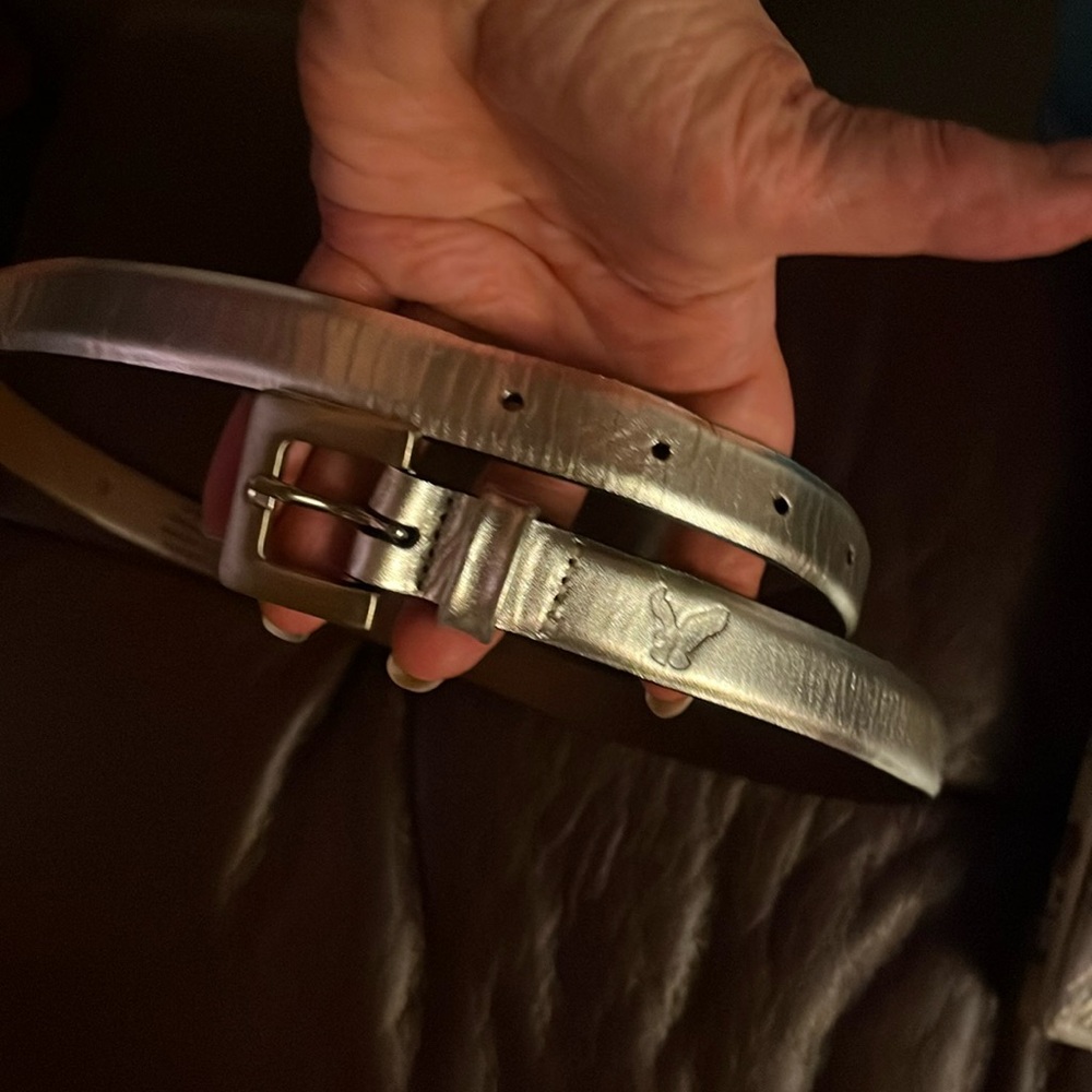 Vintage American Eagle silver belt S